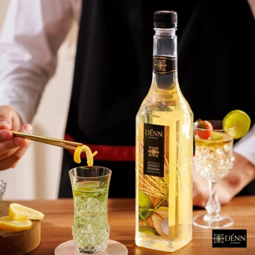 น้ำเชื่อมเข้มข้น กลิ่นช่อดอกมะพร้าว-Denn Coconut Blossom Syrup 760 ml.