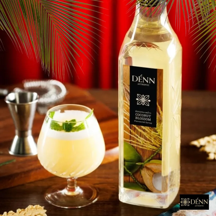 น้ำเชื่อมเข้มข้น กลิ่นช่อดอกมะพร้าว-Denn Coconut Blossom Syrup 760 ml.